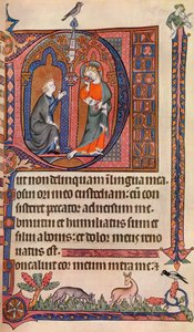 Una página iluminada del Salterio Vaux-Bardolf, c1310, 1937 de Unbekannt