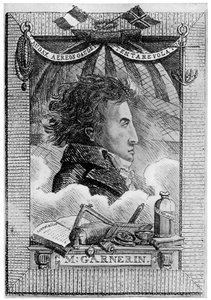 Andre Jacques Garnerin, aeronauta francés y el primer paracaidista, c1800 de Unbekannt