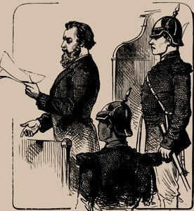 Andrei Zhelyabov ante el tribunal, 1881 de Unbekannt