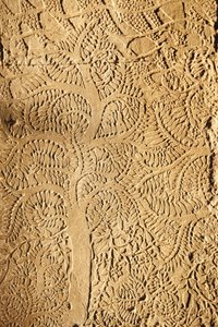 Angkor Wat, detalle tallado en la pared, árbol, Siem Reap, Camboya de Unbekannt