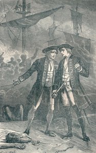 Anson recibe la noticia de que el Centurión está en llamas, 1904