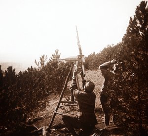 Ametralladora antiaérea, Alace, Francia, c1914-c1918 de Unbekannt