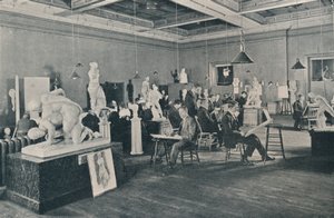 Clases de antigüedades y vida en el Colegio de Arte de Ontario, Toronto, c. 1913 de Unbekannt