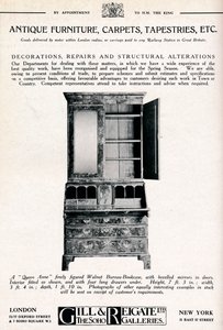 Muebles antiguos, alfombras, tapices, etc., 1921 de Unbekannt