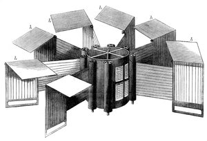 Máquina de impresión vertical de Applegath, 1866 de Unbekannt
