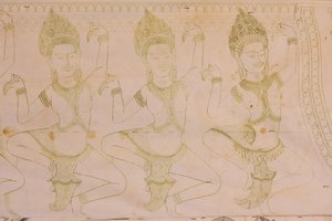 Dibujo de Apsara, Siem Reap, Camboya de Unbekannt