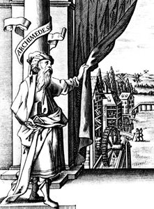 Arquímedes c. 287-212 a.C., matemático e inventor griego antiguo de Unbekannt