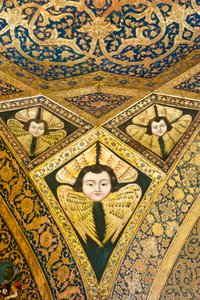 Iglesia Apostólica Armenia; pintura del techo; cara con alas; querubines y serafines; Catedral de Vank; Jolfa o Nueva Julfa; Isfahan; Irán; Asia de Unbekannt