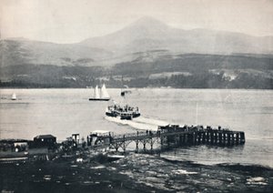 Arran - Muelle de Brodick y Goatfell, 1895 de Unbekannt