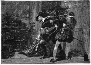 Arresto de Guy Fawkes en las bodegas del Parlamento, 1605 siglo XIX de Unbekannt
