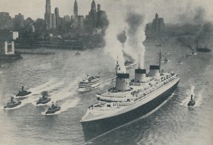 Llegada a Nueva York del Normandie, 1936 de Unbekannt