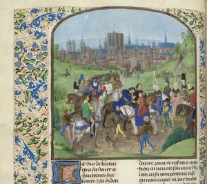 Llegada del Duque Luis II de Anjou a París, ca 1470-1475 de Unbekannt