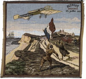 Llegada de Louis Bleriot a Dover en Inglaterra, el 25 de julio de 1909