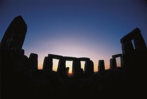 Arte neolítico: (edad del bronce): vista del sitio de Stonehenge (c. 1700-1300 a.C.) Amesbury, Inglaterra de Unbekannt