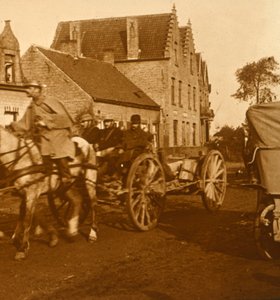 Artillería moviéndose hacia la línea, c1914-c1918