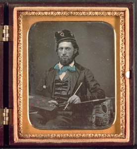 Artista con su Paleta y Pinceles, c. 1850s