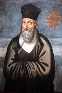 Museo de Civilizaciones Asiáticas. Cristianismo en Asia: Arte Sagrado y Esplendor Visual. Retrato de Matteo Ricci (un jesuita italiano que pasó la mayor parte de su vida llevando el cristianismo a China). Emmanuele Pereira de Unbekannt