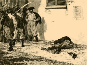 Asesinato del Conde Franz Philipp von Lamberg, Budapest, Hungría, 1848 c1890 de Unbekannt