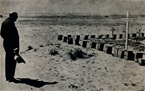 En un cementerio de campo de batalla en Egipto