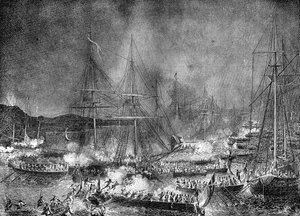 Ataque a la flotilla de invasión francesa en Boulogne, Francia, 15-16 de agosto de 1801, 1882-1884