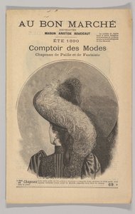 Au Bon Marché-Comptoir des Modes, Chapeaux de Paille de Fantaisie, Verano 1890