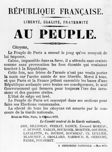 Al Pueblo, de los carteles políticos franceses de la Comuna de París de Unbekannt