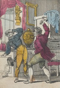Subastador y abogado, subastador derribando un mal lote, principios del siglo XIX de Unbekannt