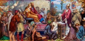 Agustín predicando a Ethelbert y Bertha, 1925 de Unbekannt