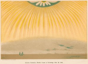 Aurora Boreal o Luces del Norte observadas desde el norte de Noruega, 10 de octubre de 1868, 1906 de Unbekannt