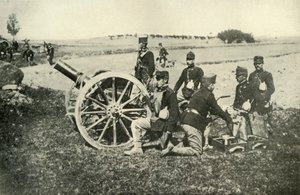 Artillería austriaca en el campo, 1919 de Unbekannt