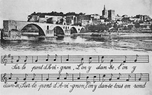 Aviñón - Puente de San Benezet, c. 1925 de Unbekannt