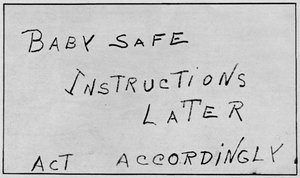 Instrucciones de Seguridad para Bebés Actuar en Consecuencia, 1932, 1938 de Unbekannt