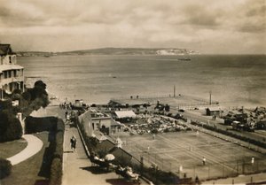 Quiosco de música y canchas de tenis, Shanklin, I.W., c1920