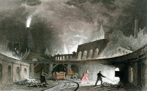 Banco de hornos, Lymington Iron Works, Tyneside, Inglaterra, 1835