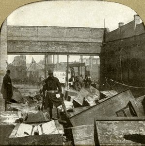 Cajas fuertes bancarias siendo custodiadas, 1906 de Unbekannt