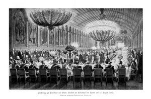 Banquete en el Salón del Emperador, Römer, Frankfurt, 17 de agosto de 1863, 1900 de Unbekannt