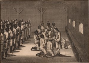 Bautismo de esclavos negros, 1757 de Unbekannt