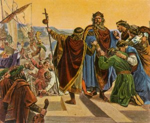 Barbarroja se despide al partir en su cruzada, 1189, 1936 de Unbekannt