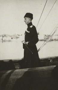 Barón Pyotr Nikolayevich Wrangel en el Yate Lucullus. Lemnos, 1921