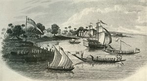 Casa Barrackpore, desde el Hugli, 1803, 1925