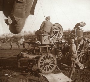 Globo de barrera, Genicourt, norte de Francia, c1914-c1918 de Unbekannt