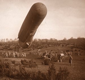 Globo de barrera, Somme, norte de Francia, c1914-c1918 de Unbekannt