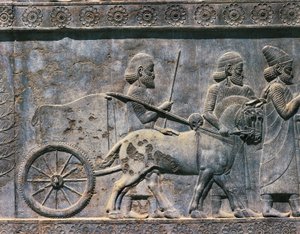 Bajorrelieve, arte persa, siglo VI