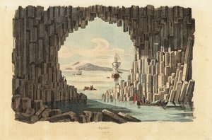 Columnas de basalto en la Cueva de Fingal, Staffa, Hébridas Interiores, Escocia de Unbekannt