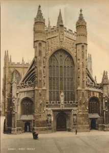Abadía de Bath, frente oeste, c1925