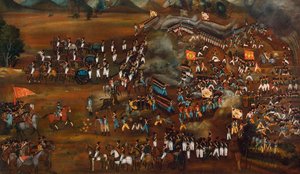 Batalla entre Persas y Rusos cerca de Sultanabad, 13 de febrero de 1812 c1815