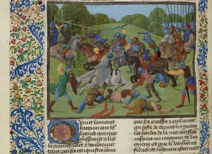 Batalla entre turcos bajo el sultán Murad I y serbios de Unbekannt