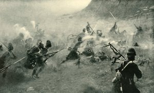 Batalla de Kandahar - El 92º va a tomar los cañones, 1901 de Unbekannt