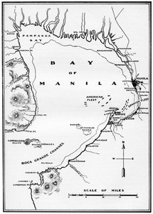 Batalla de la Bahía de Manila, Filipinas, Guerra Hispanoamericana, 1898 de Unbekannt