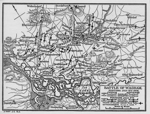 Batalla de Wagram, posiciones 5 de julio de 1809 de Unbekannt